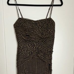 Shona joy Sofia Ruched Maxi Dress in Black Sand.